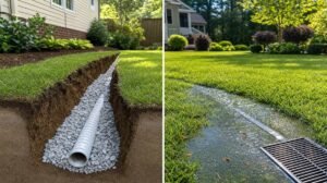 French Drain vs Surface Drain in Waxhaw, NC | A Galloway Scapes